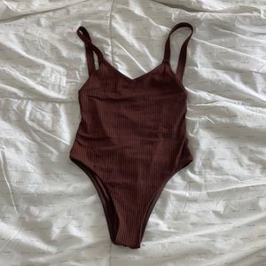 Vitamin A chocolate brown one piece